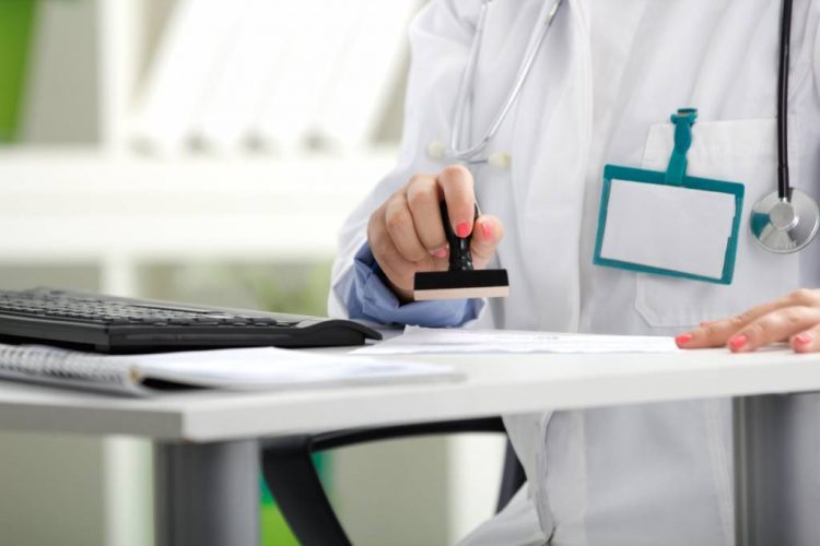 Tampon encreur personnalisé pour milieu médical