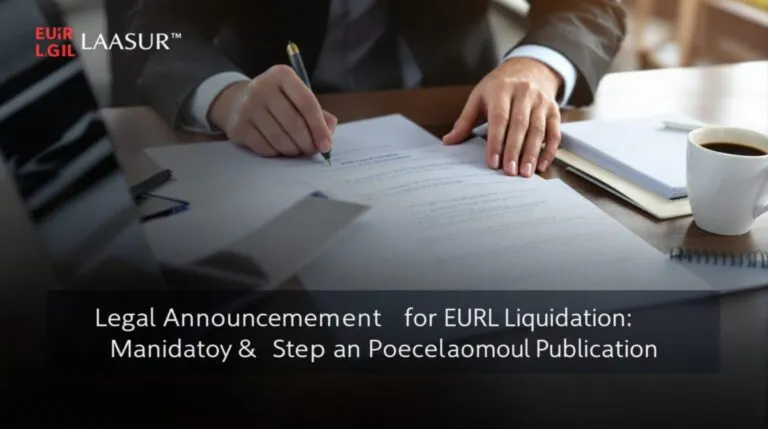 Annonce légale de liquidation EURL