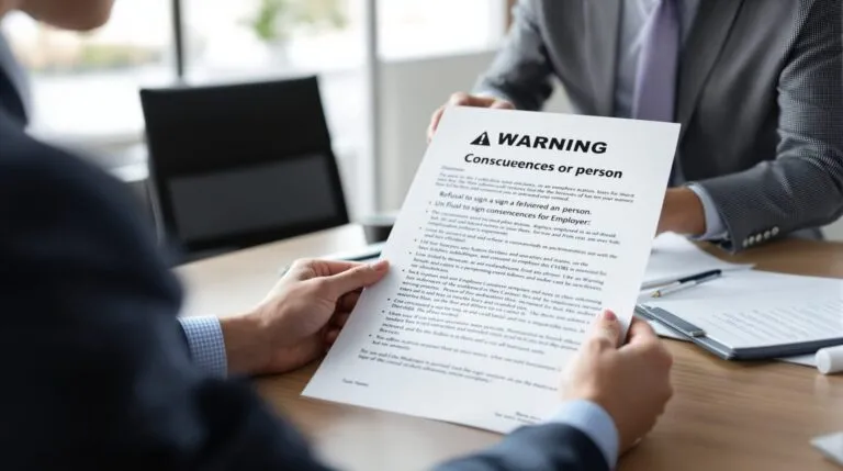 refus de signer un avertissement remis en main propre