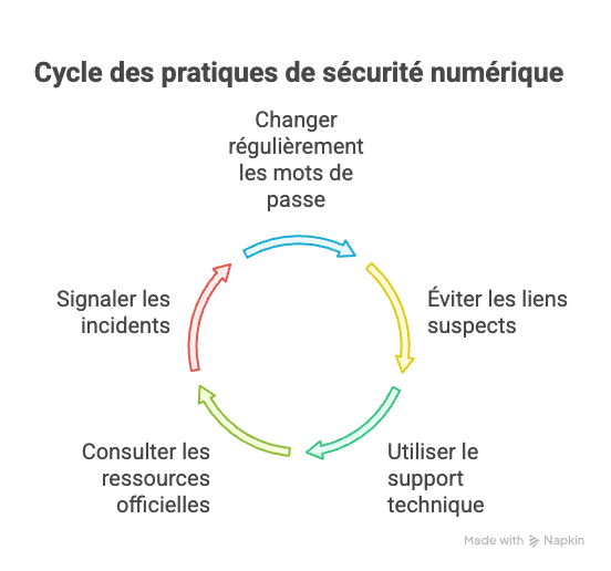 Cycle des pratiques de sécurité numérique