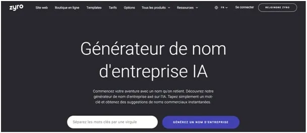 zyro generateur de nom