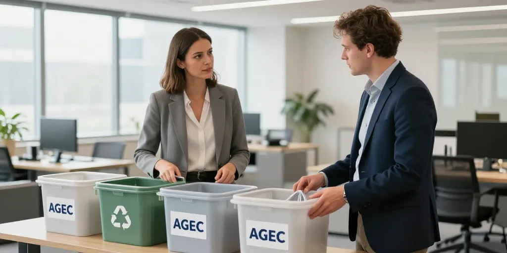 Tri sélectif en entreprise : comment choisir des poubelles homologuées AGEC et biodéchets