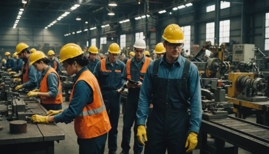 ouvriers non qualifiés de type industriel